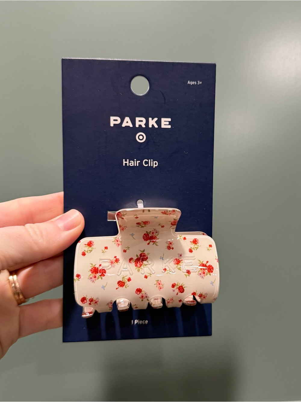 NWT PARKE X TARGET Claw Clip Cream Floral